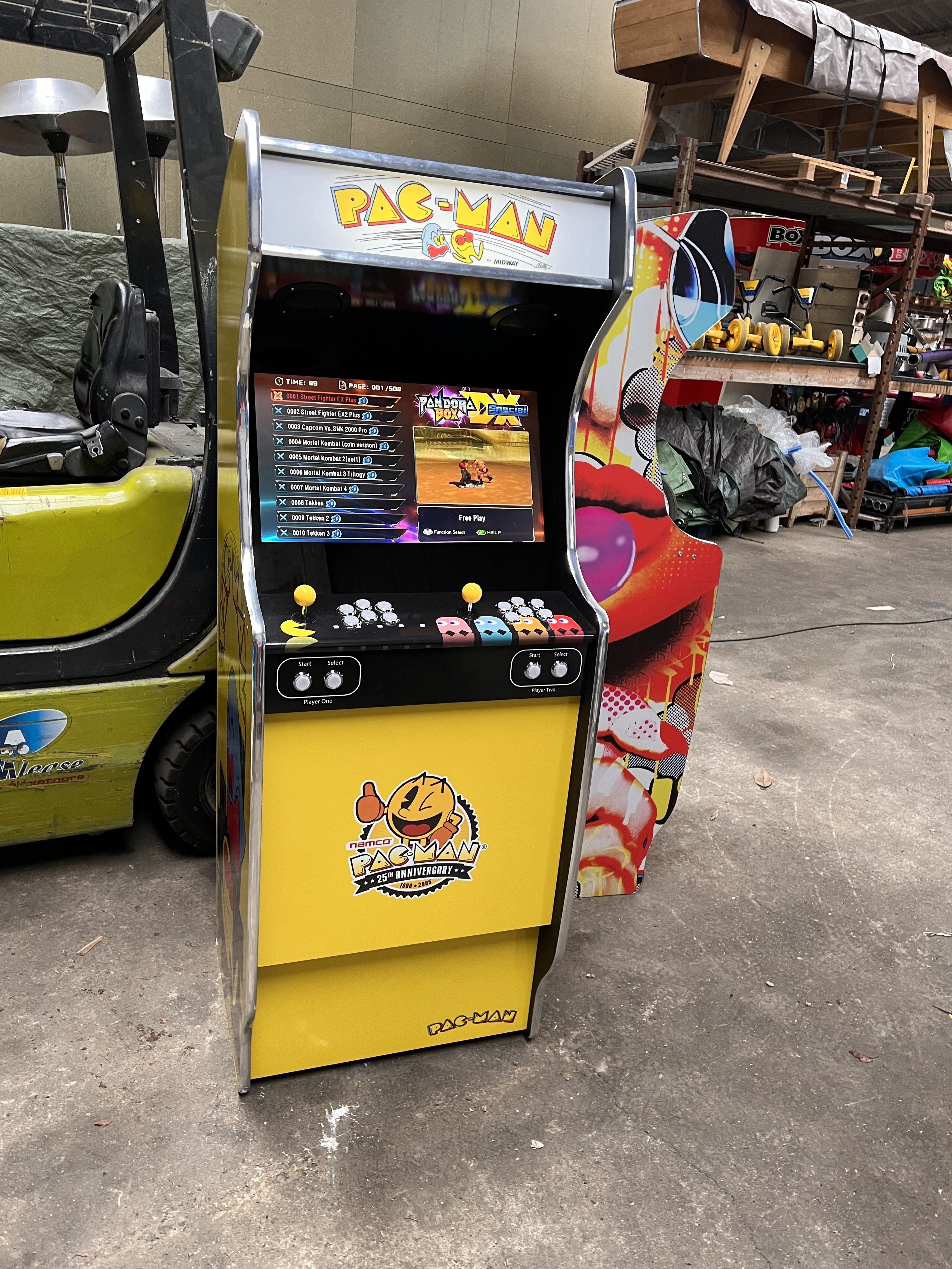 Borne arcade Pac-Man 2023 avec 5000 jeux