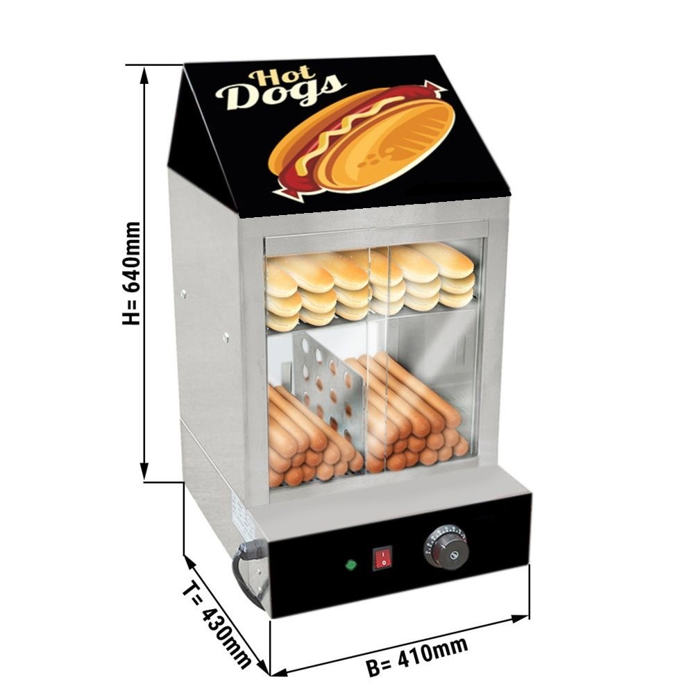 Vitrine chauffante à Hot Dog