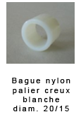 BAGUE NYLON POUR PALIER CREUX BLANCHE DIAM 20/15*15 3.60€