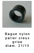 Bague nylon pour palier creux grise diam 21/15*15  3.60€