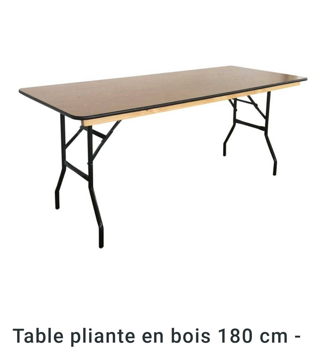Table rectangle bois 180* 76cm 8 personnes pro